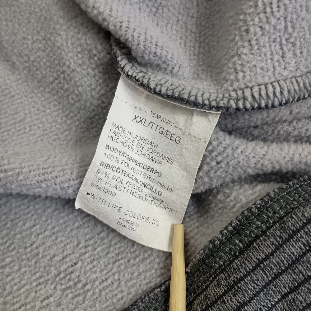 Under Armour Golf Pullover 2XL Mens Gray Striped 1/4 Zip Loose Storm Fleece